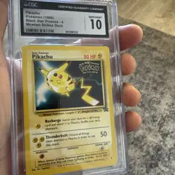 1999 Pikachu Black Star Promo #4 Pokemon Card WB the First Movie CGC 10 - Image 3