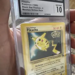 1999 Pikachu Black Star Promo #4 Pokemon Card WB the First Movie CGC 10 - Image 5