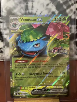 Jumbo Venusaur EX Scren 001/142 **Stamped NM Pokemon Card TCG Stellar Crown - Image 1