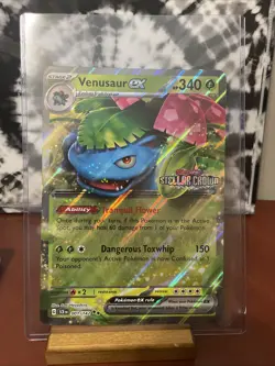 Jumbo Venusaur EX Scren 001/142 **Stamped NM Pokemon Card TCG Stellar Crown - Image 2