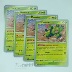 Maractus 008/159 x4 - 4x Playset - Pokemon S&V Journey Together - 4 Card Set - Image 1