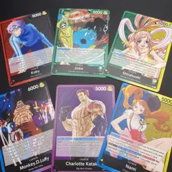 One Piece Card Game OP-11 - Base Leader Set - 6 Card Lot - Image 1