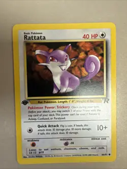 1st Edition Rattata - Team Rocket - #66/82 - Vintage Pokemon Card 2000 WOTC - Image 1