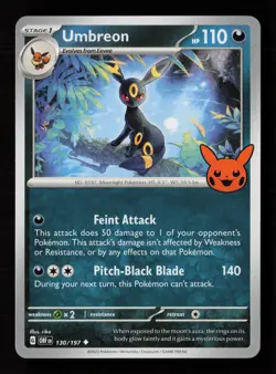 Umbreon 130/197 Trick or Trade 2024 Pokemon Card -B4 - Image 1