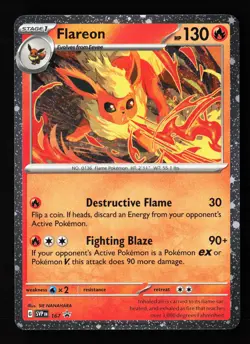 Flareon (Cosmos Holo) 167 Holofoil Scarlet & Violet Promo Cards Pokemon Card -A1 - Image 1