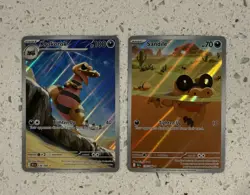 2025 Pokemon TCG BLK EN Sandile & Krokorok Basic Stage 1 Holo Cards Lot - Image 1