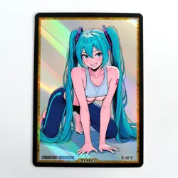 HATSUNE MIKU Waifu Anime Card LIMITED 1/1 Custom TCG Holo T14827 - Image 1
