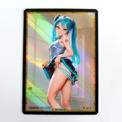 HATSUNE MIKU Waifu Anime Card LIMITED 1/1 Custom TCG Holo T14826 - Image 1