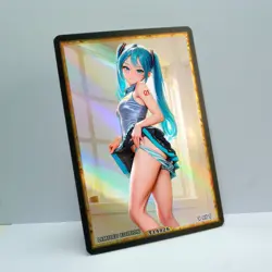 HATSUNE MIKU Waifu Anime Card LIMITED 1/1 Custom TCG Holo T14826 - Image 2