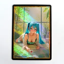 HATSUNE MIKU Waifu Anime Card LIMITED 1/1 Custom TCG Holo T14825 - Image 1
