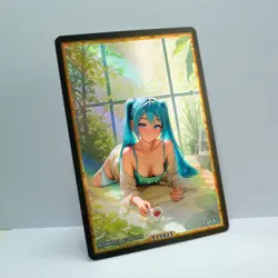 HATSUNE MIKU Waifu Anime Card LIMITED 1/1 Custom TCG Holo T14825 - Image 2