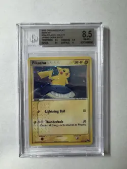 Pikachu Holo Pop Series 5 Upside Down Promo Card HOLO BLEED W/SWIRL POP 18 - Image 1