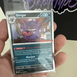 Pokemon Gengar Promo Card Sealed Pack 050/068 Mind Jack Infinite Shadow English - Image 1