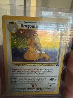 Pokemon TCG Dragonite Fossil Holo Unlimited Rare Card 4/62 LP - Image 2