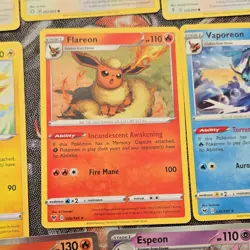 Nintendo Pokemon TCG Eevee Evolutions Mixed Card Lot 11x English Regular - Image 2