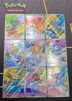 Pokemon First Partner Illustration Collection Promos FULL SET 9x Cards Near Mint - Image 1