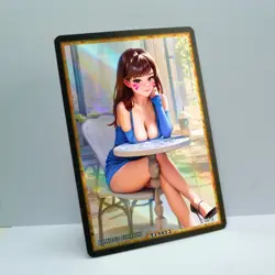 D.VA Waifu Anime Card LIMITED 1/1 Custom TCG Holo Goddess Story ACG T14813 - Image 2