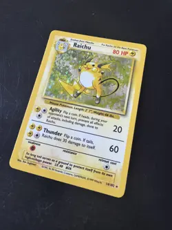 Pokemon TCG Raichu Holo Rare Card Base Set, 14/102, Unlimited MP - Image 4