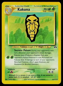 Pokemon Card Neo Discovery Kakuna 41/75 Uncommon - Image 1