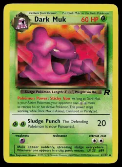 Pokemon Card Team Rocket Dark Muk 41/82 Uncommon - Image 1