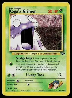 Pokemon Card Gym Challenge Koga's Grimer 78/132 Common - Image 1