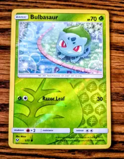 Bulbasaur 1/73 Shining Legends Reverse Holo Pokemon Card LP - Image 1