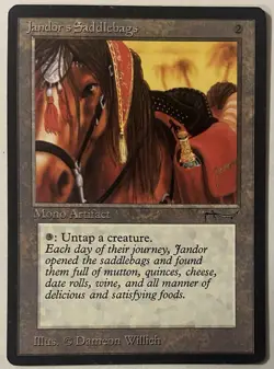 Magic The Gathering MTG JANDOR’S SADDLEBAGS Arabian Nights Card! - Image 1
