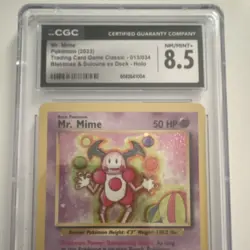 Pokemon Mr. Mime Trading Card Game Classic 013/034 CGC 8.5 Graded Holo 2023 - Image 3