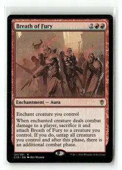 Breath of Fury 121 Rare Commander 2016 Magic: The Gathering Near Mint - Image 1