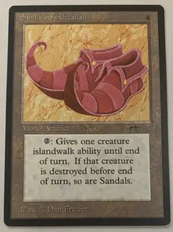 Magic The Gathering MTG SANDALS OF ABDALLAH Arabian Nights! - Image 1