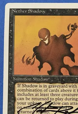 Magic The Gathering MTG NETHER SHADOW Revised Card SIGNED by Christopher Rush! - Image 2