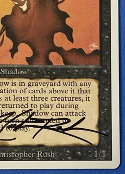 Magic The Gathering MTG NETHER SHADOW Revised Card SIGNED by Christopher Rush! - Image 5
