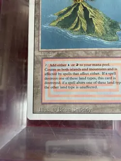 MTG Volcanic Island - Dual Land - Revised LP - Magic the Gathering authenticated - Image 5
