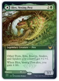 Blex, Vexing Pest (Extended Art) Strixhaven: School of Mages FOIL- NM/M - Image 1