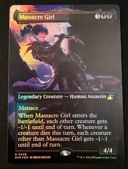 Massacre Girl (Anime Borderless) Ravnica Remastered Foil NM - Image 1