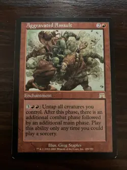 Aggravated Assault Onslaught LP MTG Magic: The Gathering - Image 1