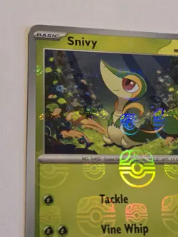 Snivy 001/086 Master Ball Reverse Holo Black Bolt Pokemon Card NM - Image 3