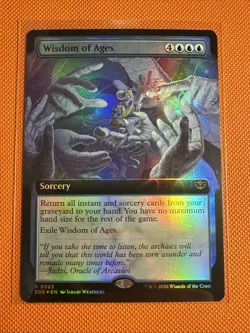 Wisdom of Ages Extended Art Foil R 323 - MTG Secrets of Strixhaven - Image 1