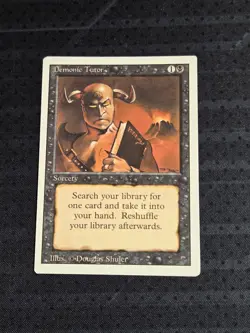 MTG Magic the Gathering - Demonic Tutor - Revised Edition - LP - Image 1