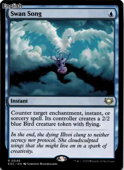 Swan Song MTG Commander: Edge of Eternities Rare NM Pck Fresh - Image 2