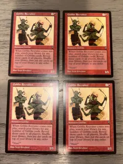 4x Goblin Recruiter Visions NM/LP MTG Magic The Gathering - Image 2