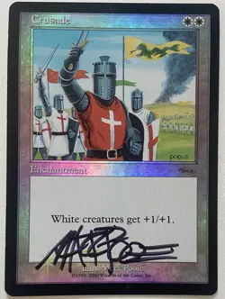 Magic Gathering MTG CRUSADE Promo Foil DCI Junior Super Series Signed Mark Poole - Image 1