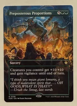 Preposterous Proportions Borderless - Foundations MTG Magic the Gathering - Image 1