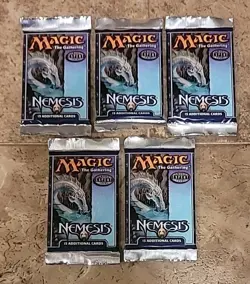 MTG Magic The Gathering 5 Nemesis Booster Packs Factory Sealed English - Image 1