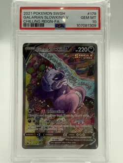 2021 POKEMON SWSH GALARIAN SLOWKING VCHILLING REIGN-FA - Image 1