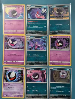 Gastly Evolutions Lot of 9 Pokemon Cards - Image 1