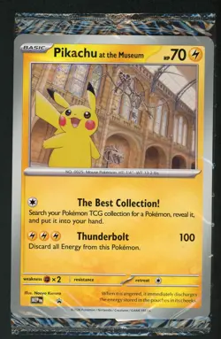 Pokemon TCG Pikachu at the Natural History Museum Sealed Jumbo Promo SVP - Image 1
