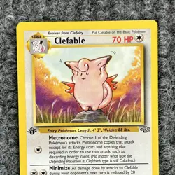 VTG Pokemon Jungle Clefable 17/64 1st Edition Regular NM - Image 3
