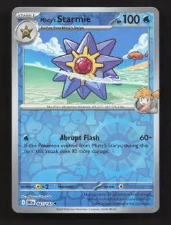 Misty's Starmie 047/182 Uncommon Destined Rivals Pokemon Reverse Holo LP - Image 1