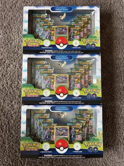 x3 Pokemon Go Radiant Eevee Premium Collection Box NEW Sealed - Image 1